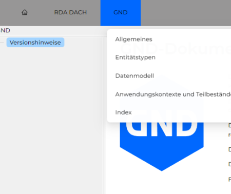 Screenshot "GND Dokumentation