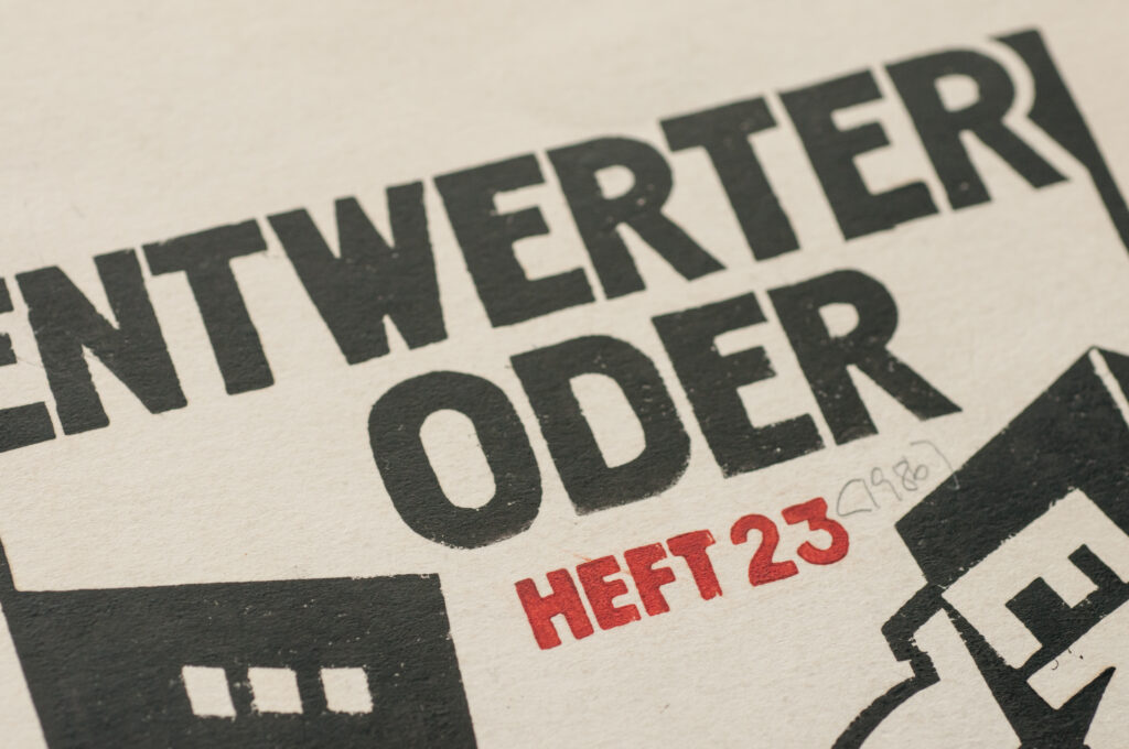 Teilansicht Deckblatt Heft 23 des Samisdat "Entwerter Oder"