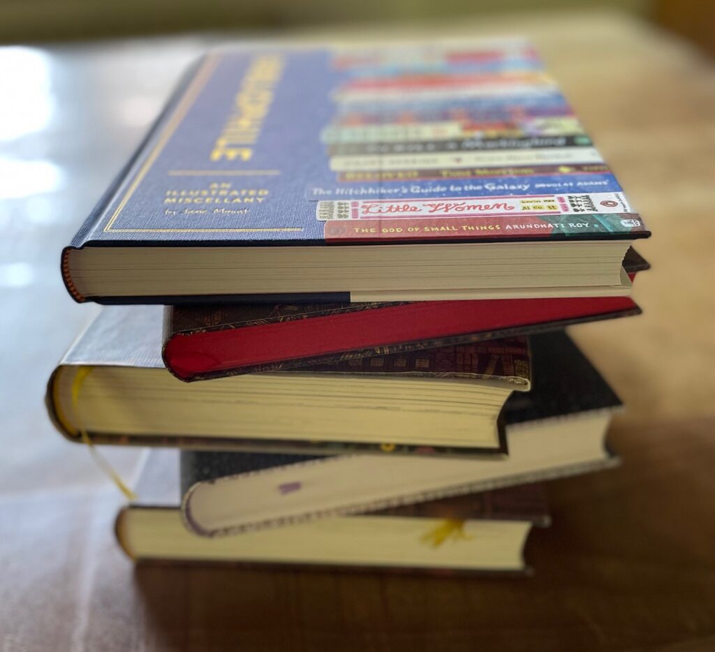 Ein Bücherstapel