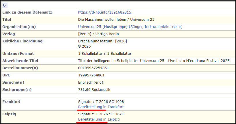 Screenshot eines Datensatzes aus dem Katalog der Deutschen Nationalbibliothek.