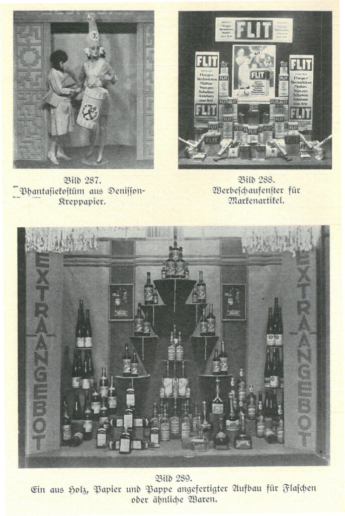 Schwarzweiß Fotocollage mit Anleitungen zur Schaufenstergestaltung