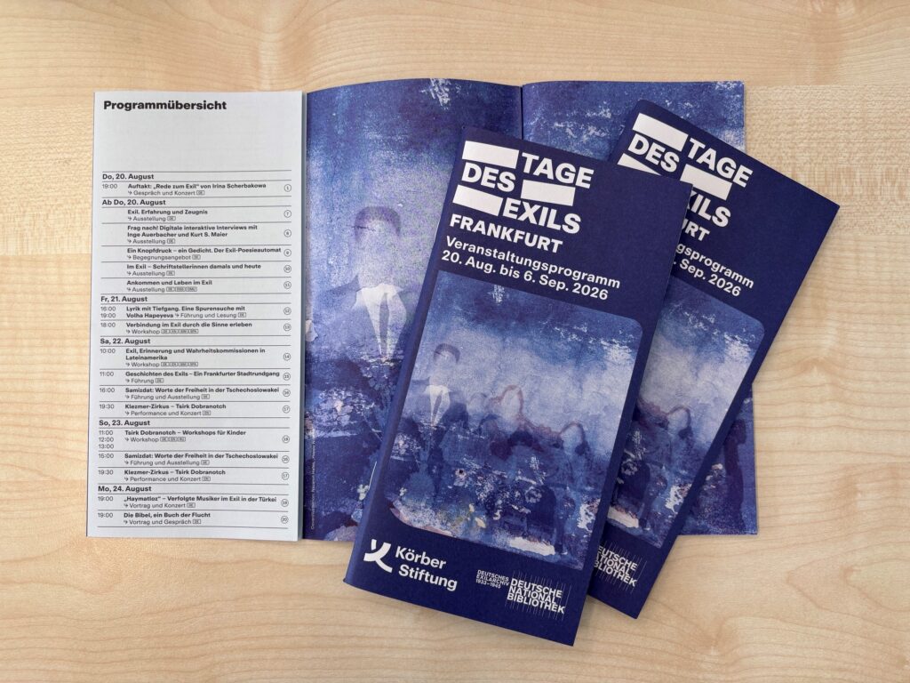Programmhefte der Tage des Exils Frankfurt 2026.