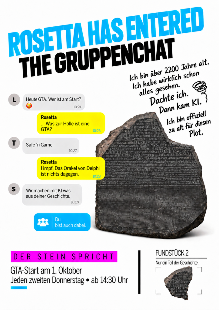 Plakat "Rosetta has entered the Gruppenchat"
